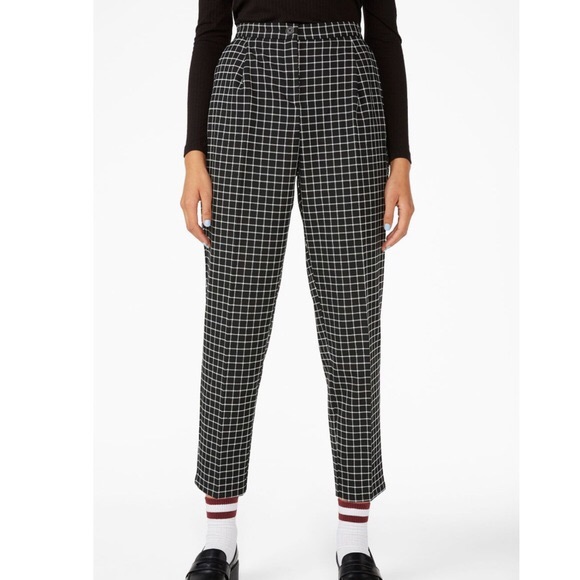 Monki checked trousers Clearance